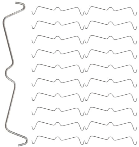 EXAOMBLE de Ganchos de Acero Inoxidable 100 Piezas para Tableros Perforados Compactos y Portátiles, Clips para Fijar Herramientas en Panel Perforado de Pared