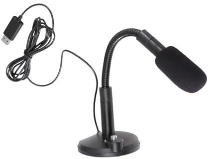 GRADENEVE Microfono Condensatore USB da Scrivania Nero, Prestazioni Vocali Chiare, Riduzione del Rumore di Fondo, Materiale Plastica e Metallo, per Podcast e Registrazioni