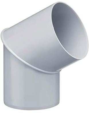 INEFA Tuyau Descente Angle 60° 75mm Gris PVC Raccord Pluvial Facile Gouttière