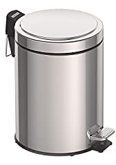 Tramontina Tretmülleimer Edelstahl, 5 l, rostfrei, Abfalleimer Kosmetikeimer für Bad, Küche, Büro, Diele