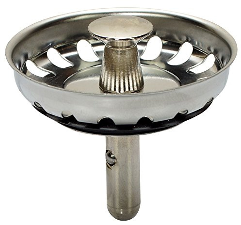 Bathroom Basin Drain Kitchen Sink Waste Strainer Plug Stainless Steel Basket