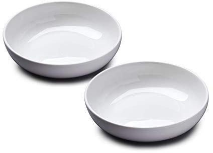 WM Bartleet & Sons 1750 TSET123 Juego Tradicional de 2 Sopas Individuales de Porcelana, Cereal, Arroz, fideos, Ensaladera Cuenco, 18cm - Blanco