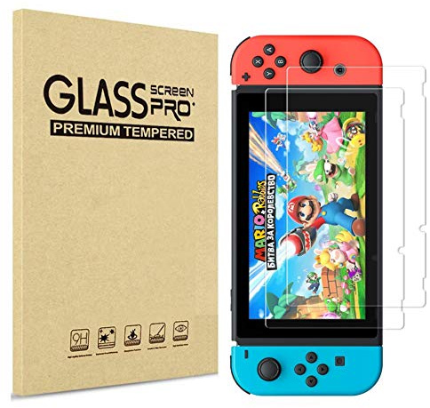 Phonillico Panzerglas Kompatibel mit Nintendo Switch [2 Stück] Schutzfolie Panzer Glas Displayschutz