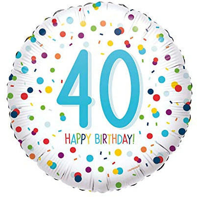 EU Confetti Bday 40 - Standard Circle