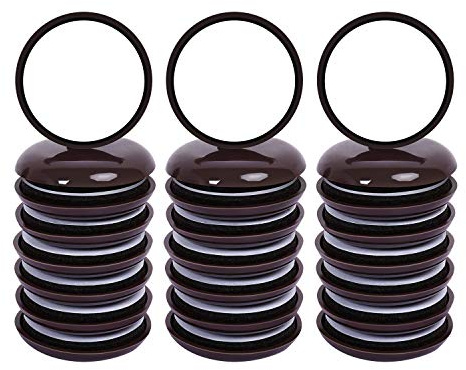 Ezprotekt Furniture Sliders for Carpet and Rug Flooring 1-3/4 Furniture Gliders for Moving Heavy Furniture Quickly and Easily - Furniture Moving Pads (Brown 45mm, 24pcs)