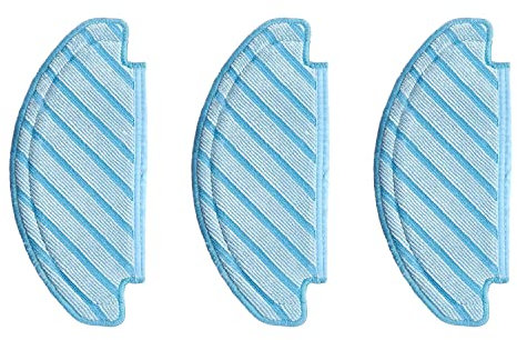 ECOVACS Wischtücher (Wiederverwendbar), 3 Stück – Original Zubehör für T8 AIVI und N8 Serie Saugroboter mit Wischfunktion, D-CC3I, hellblau