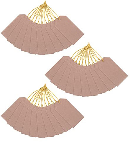 Hallmark Gift Tags, Pack of 30, Brown Kraft Design, Christmas, with Twine