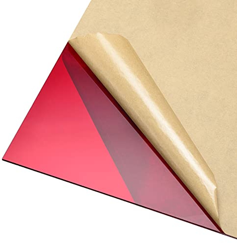 DMiotech 2Pack PmmA Acrylic Board 12 x 12 Couleur Rouge Transparente.