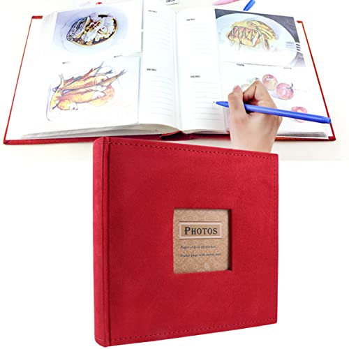 WOFASHPURET 1stück Fotobuch Für Junge Mädchen Einsteckalbum Rot Seiten Individuell Gestaltbar Für Familienerinnerungen Reisen Und Besondere Anlässe Leicht Und Tragbar