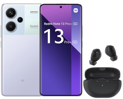 Xiaomi Redmi Note 13 Pro+ 5G 8 + 256 GB Smartphone (6.67 pulgadas, 256 GB de espacio de almacenamiento, cámara de 200 MP) Aurora Purple, incluye auriculares