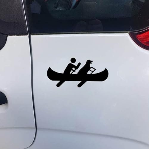 16,5 cm * 7,8 cm Guy Dog Rudern Kanu Vinyl Auto Aufkleber Aufkleber Boot Paddel Ruder Anker Rack(2Stück)