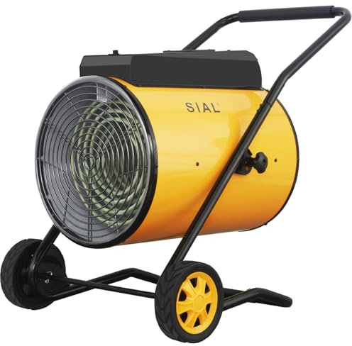 SIAL Industrial Space Heater 15000W - Electric Fan Heater - 400V - For Outdoor, Construction Sites, Workshops or Garages (5 Core Industrial Plug)
