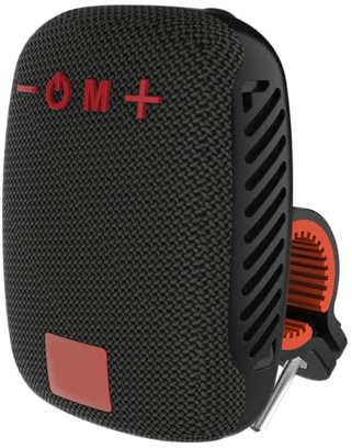 Jectse Portable Bluetooth Speaker for Bike, Waterproof Speaker, Dual Pairing Mini Outdoor Speaker with FM Radio, for Cycling Hiking (Black)
