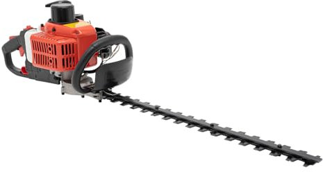 Tagliasiepi a benzina, 2 tempi, lunghezza di taglio 65 cm, cilindrata 22,5 cc, 0,65 KW, doppia lama, manico girevole a 90°
