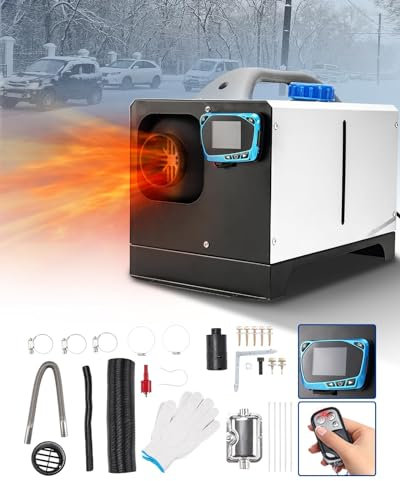 Calentador de aire diésel de 5KW y 12V, todo en uno, con pantalla LCD, calefacción rápida, calentador de estacionamiento, calentador de temperatura constante, calentador diésel para autocaravanas, r
