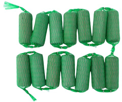 Jicyor 14 guirnaldas de espuma de flores para flores frescas, forma de salchicha verde, para bodas, celebraciones y cumpleaños (3 m)