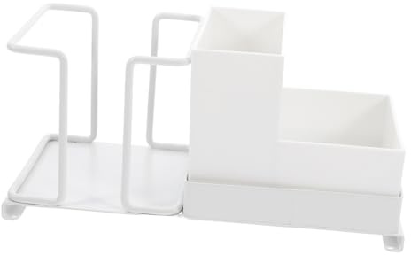 Abaodam Portabicchieri in Metallo Per Scrivania, Moderno Organizer Da Banco Con Portabicchieri Di Carta, Contenitore Per Cucina, Organizer Multifunzionale Per Bustine Di Tè E Caffè
