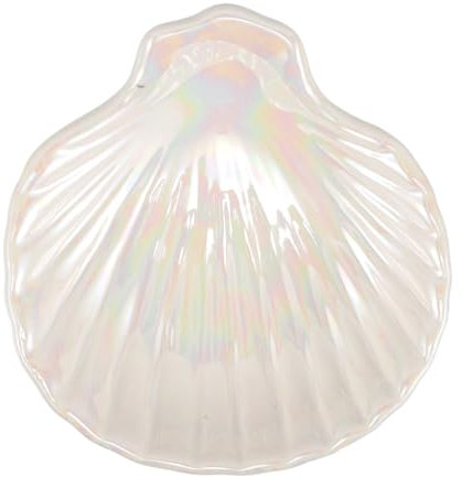 FRCOLOR Schmuckteller Aus Keramik Muschelförmige Schale Zur Aufbewahrung Von Ringen Und Accessoires Dekoratives Tablett Für Schminktisch Oder Ankleidebereich Praktische Schmuckschale Für o