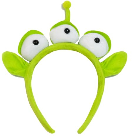 Yomglyxn Alien Stirnband für Erwachsene, Alien Monster Plüsch-Haarschmuck, grünes Alien-Stirnband-Kostüm für Frauen, Party, Cosplay, Halloween, Geburtstag, Weihnachten