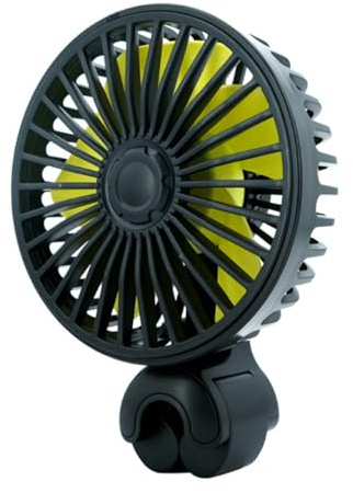 HOMSFOU Ventilateur Auto Électrique Clip USB Ventilateur de Circulation Air pour Siège Arrière Installation Facile et Compatible Majorité des Voitures