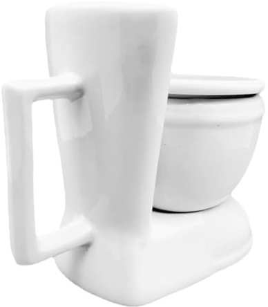 PRETYZOOM Toilet Shot Mug Funny Ceramic Cup for Beverages Versatile Drinking Vessel Unique for Quirky Bosses for Holidays and Office Pranks