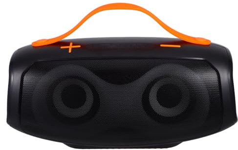 DIYEAH Enceinte Portable sans Fil : 10 h d'autonomie, 20 W, étanche IPX5, lumières RVB, entrée AUX, USB, Disque Flash, Caisson de Basses stéréo, Haut-Parleur d'extérieur pour Camping,