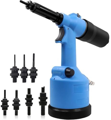 Remachadora neumática, Herramienta Remachadora hidráulica neumática de Alta Resistencia, Juego de alicates for Tuercas remachables con Punta de Pistola for Tuercas M3/M4/M5/M6/M8/M10/M12