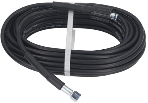 Tubo per idropulitrice ad alta pressione da 10 m |Tubo dell'acqua in gomma PVC rinforzato per cura dell'auto/giardino/irrigazione |Tubo flessibile M22x1,5 mm - 14 mm (Convex Brim Type)