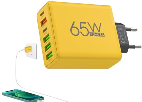 Caricatore USB - Caricatore Rapido Multiporta, Adattatore USB QC3.0 | Caricatores Per PC Ignifugo Protezione Da 110-220 V Contro Surriscaldamento E Sovraccarico Per La Presa A Muro