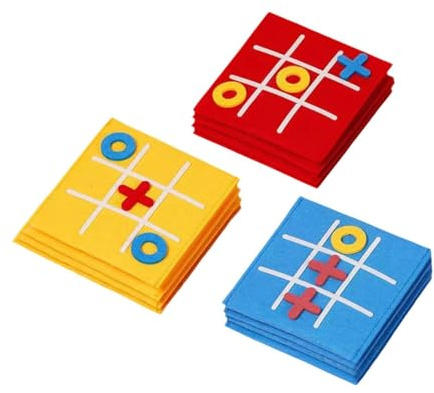 JunZheHub Juego Clásico de XO para Familias Y Amigos: ¡Diversión con El en Raya!, 12 Uds.