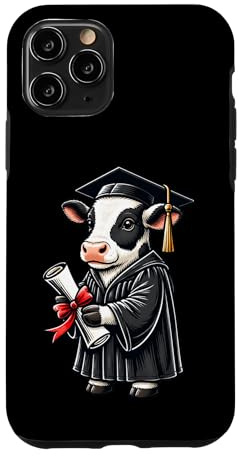 Hülle für iPhone 11 Pro Cute Cow Graduation
