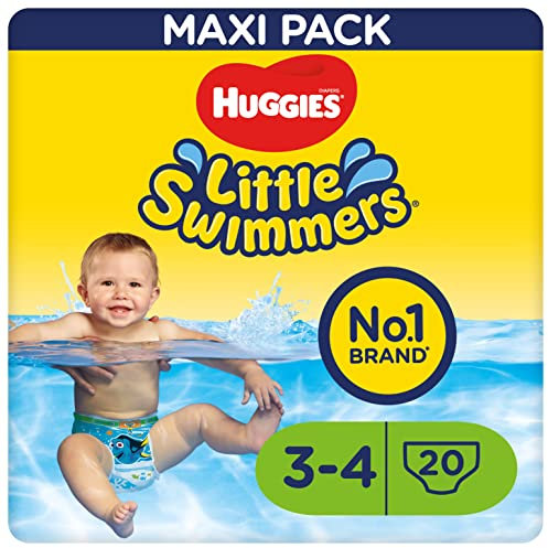 Huggies Little Swimmers Pannolini Taglia 3-4 (7-15 kg), Pannolino costumino, Design Disney, 20 Pz