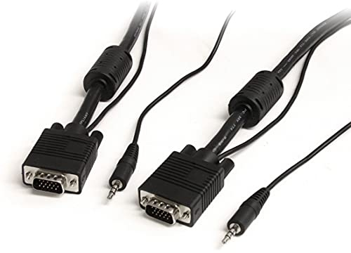 StarTech.com 30 ft Coax High Resolution Monitor VGA Cable with Audio HD15 M/M (MXTHQMM30A)