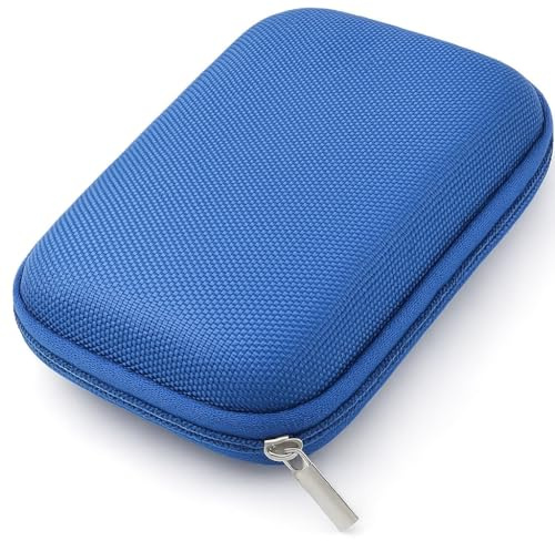 Protective Carrying Case for 2.5 Portable External Hard Disk Drive/SSD - For Western Digital/WD/Seagate/Sandisk/Toshiba/Samsung/LaCie - Space for Memory Cards and USB cable - Detachable Hand Strap
