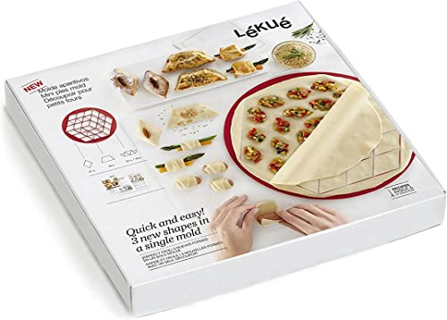 Lékué Molde Cortador para hacer Aperitivos, dulces, salados, canapés, color Rojo