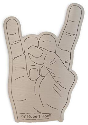 Auto Aufkleber Hardrock Metal Devil Horns Rock Edelstahl