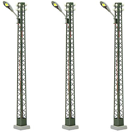 Evemodel 3 STK. Modell bahnleuchten Gittermastleuchte,spur H0 licht Layout LQS59HO-3N-EU