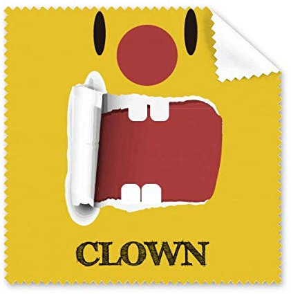Lustiges gelbes Clown-Reinigungstuch, für Handy, Bildschirm, Brillen, 5 Stück