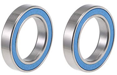 sourcing map 2 Stück Rillenkugellager Doppelt Abgedichtete 6803-2RS 17mm x 26mm x 5mm Blau Abdeckung Chromstahl P6 (ABEC3)
