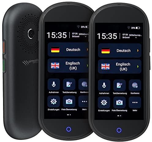 simvalley MOBILE Offline Übersetzer: 2er Set - Mobiler Echtzeit-Sprachübersetzer, 106 Sprachen, 4G, WLAN (Sprachen-Übersetzer, Echtzeit, Mikrofon)
