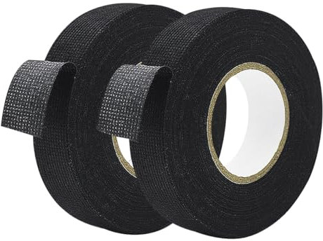 Qrity 2 Piezas Cinta Aislante Negra de 32mm x 15m para Instalaciones Eléctricas - Autoadhesiva y Resistente para Proteger, Agrupar y Reparar Cables, para Exteriores e Interiores