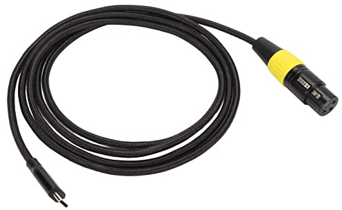 XLR auf USB C Kabeladapter, Typ C Stecker auf XLR Buchse Mikrofonanschluss Adapter Studio Audiokabel für PC Telefon Tablet, Mikrofone, (2m)