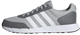 adidas Run 50s Shoes, Zapatos Unisex Adulto, Grey Two/Cloud White/Grey Four, 42 EU