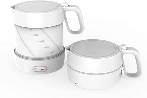 Bollitore elettrico pieghevole, bollitore da viaggio, bollitore elettrico pieghevole, silicone for uso alimentare, si ripiega for una conservazione facile e comoda, protezione da ebollizione a secco