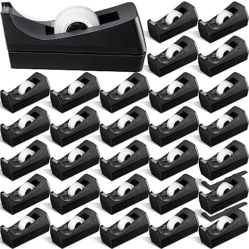 Colarr 30 Pack Desktop Tape Dispenser Non Skid Base Tape Dispensers Desk Tape Dispenser Tape Roll Dispenser for Office Home, Tape Not Included