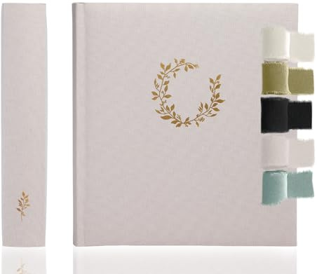 La Lente Premium Scrapbook Album – Photo Album with Writing Space – 100 Pages for Multiple Sizes 4x6, 5x7, 6x8, 8x10 – Holds 500 Photos – Wedding, Baby, Travel & Family Memories