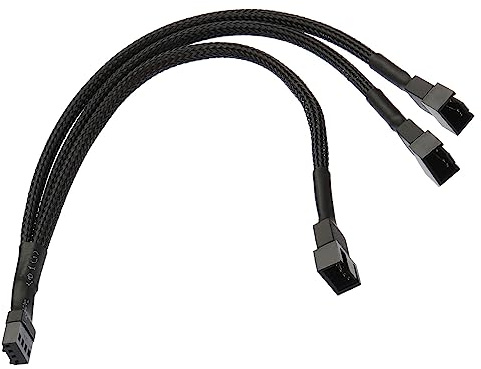 sourcing map PWM Lüfterverteiler Kabel 10.6 4 Pin Buchsen zu 3 Pin Stecker PC Lüfter Hülse Leistung Verlängerung Kabel Adapter 1 bis 3 Konverter für Computer