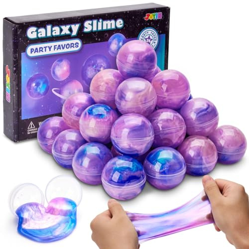 JOYIN 24 Pack Slime Kit(Rosa), Galaxy Slime Ball Slime Set Partygeschenke –Fluffy, Nicht klebrig, schmutzfrei, streßabbauend, Schleim Kits für Mädchen und Jungen – Kindergeburtstag Mitgebsel Set