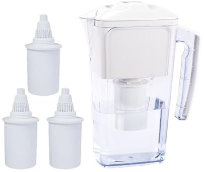 Serbatoio filtro acqua potabile Sistema di serbatoi con filtro dell'acqua con ionizzatore minerale da 2,5 litri e depuratore d'acqua domestico con cartuccia filtrante di ricambio ( Color : 1 Pitcher 3