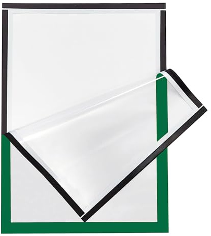 KLEBESHOP24 Magnetrahmen selbstklebend, DIN A4, grün | Magnettasche, Plakatrahmen aufklappbar, für Bilder, Poster, Fotos
